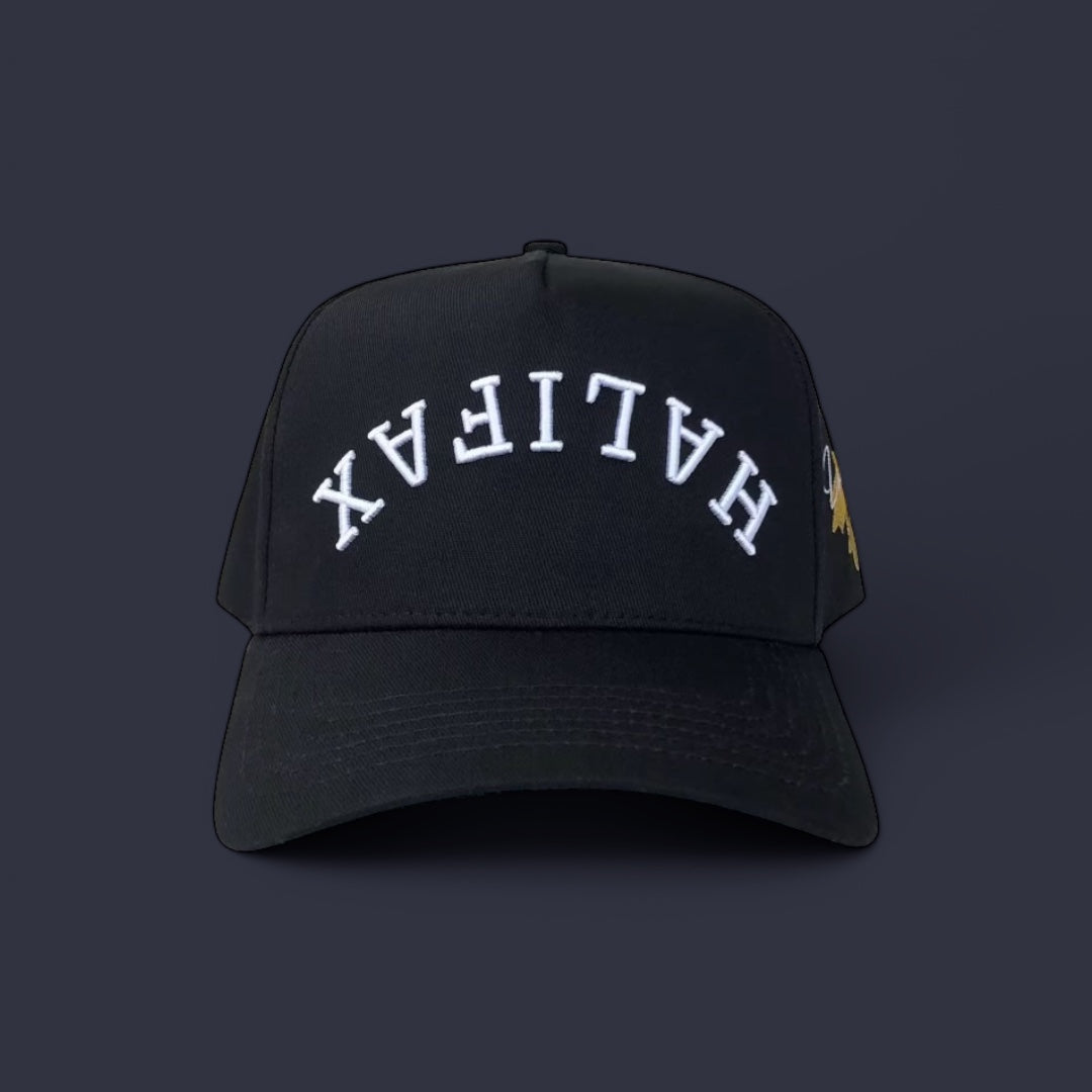Black-Halifax-Snapback-Hat-Front