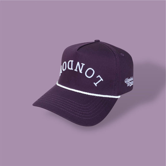 Precurved London Snapback - Purple w/ Rope