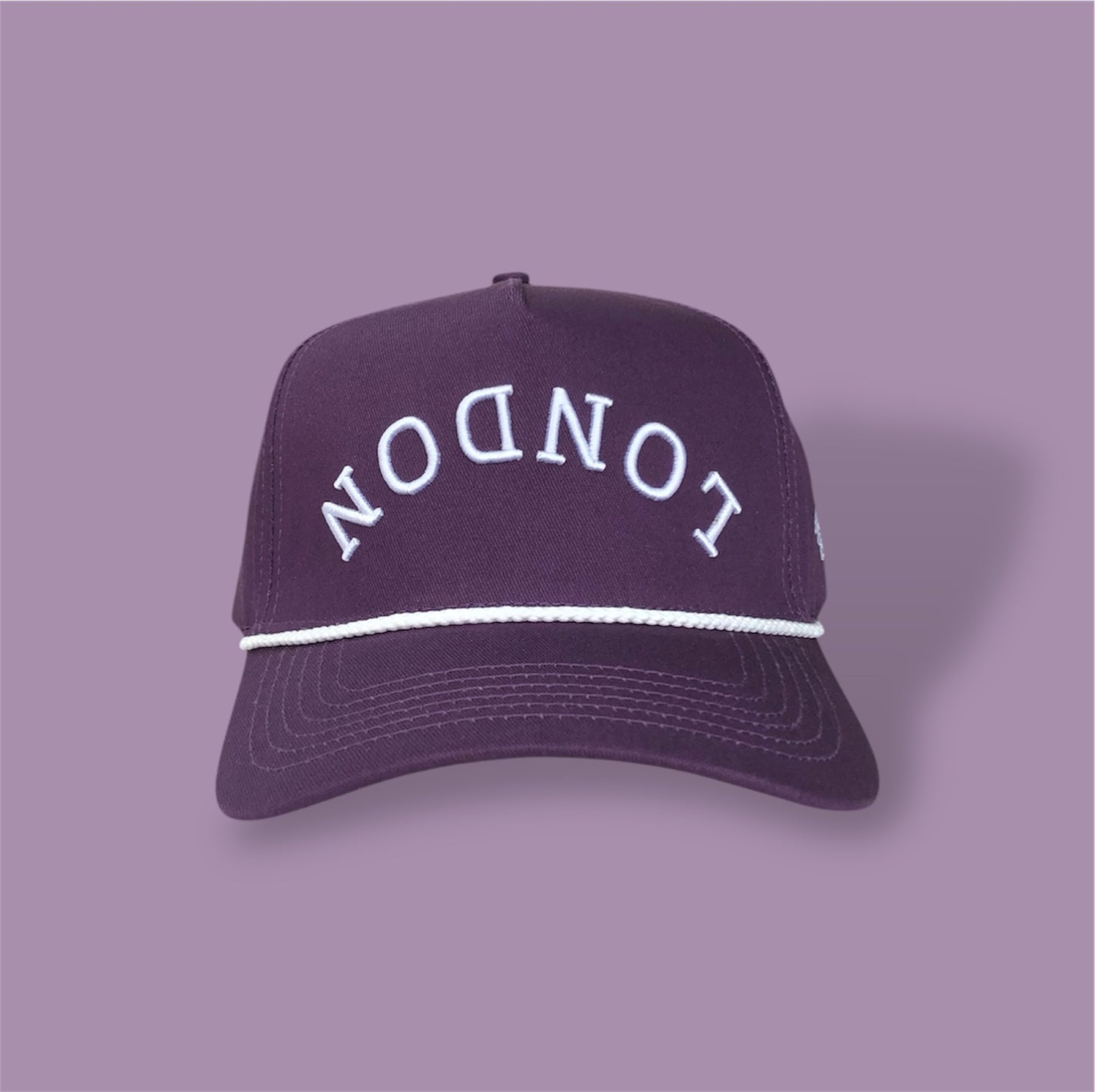 Precurved London Snapback - Purple w/ Rope
