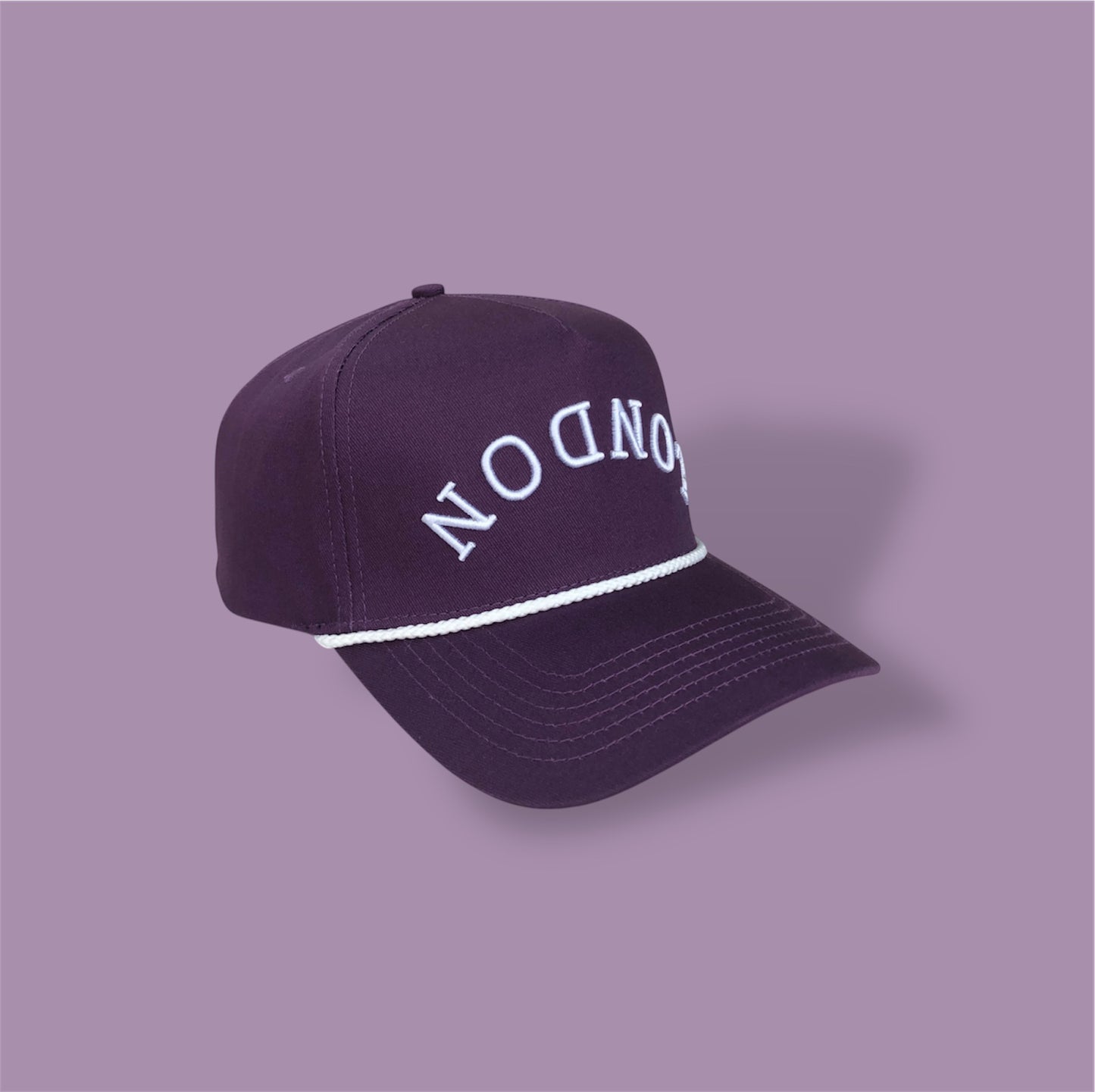 Precurved London Snapback - Purple w/ Rope