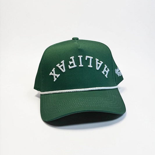 Green cap with 'HALIFAX' text on a white background