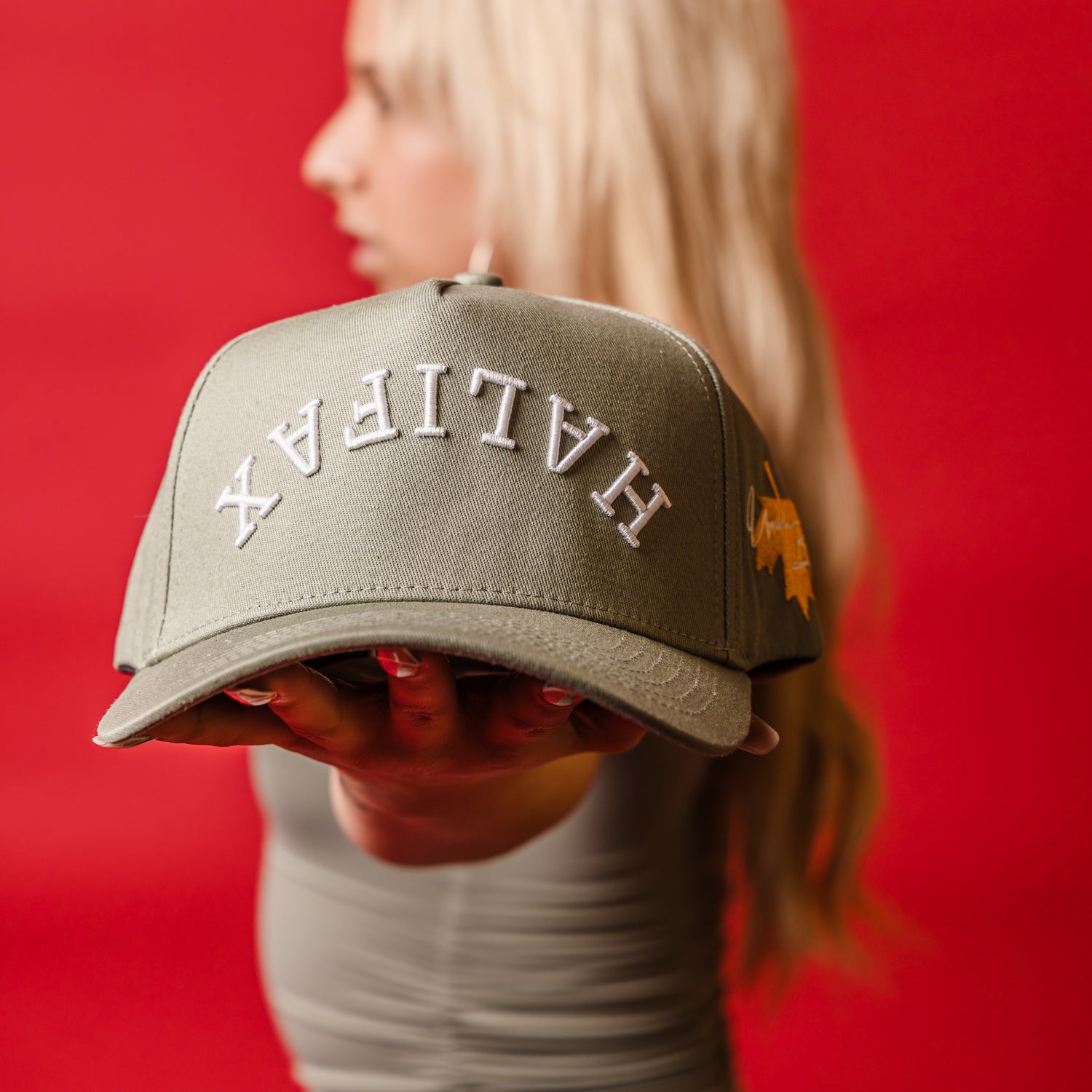 Green-Halifax-Snapback-Hat-Model