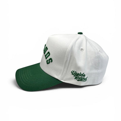 Sudbury-Hat-Snapback-white-Green-Upside-Brand-Side